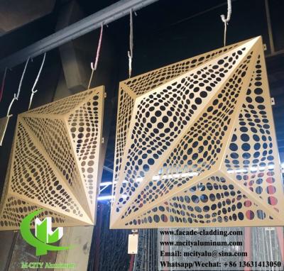 China 3D perforated sheet Architectural aluminum facade laser cut metal sheet for cladding for sale
