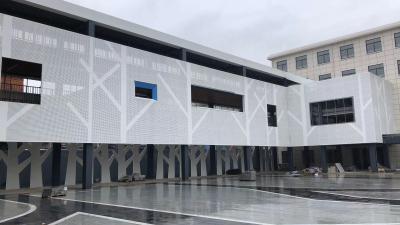 China Perforated metal facade aluminum cladding powder coated white 3mm for sale
