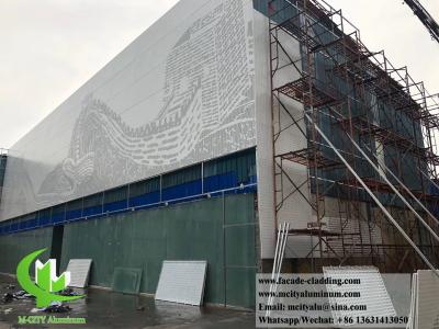 China 3mm perforated sheet metal facade aluminum wall cladding project for sale