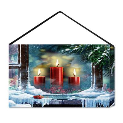 China Modern Art Antique Small Retro LED Chandeliers Light Night Candle Lamp Art Hanging Wall Custom Painting Custom for sale