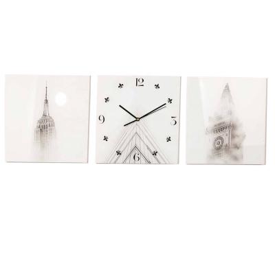 China LUMINOVA set of 3 and 4 sets a master carton glass painting clock wholesale for sale