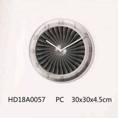 China Mordern 12 INCH Mini Fan Design Wall Decoration Wall Clock for sale