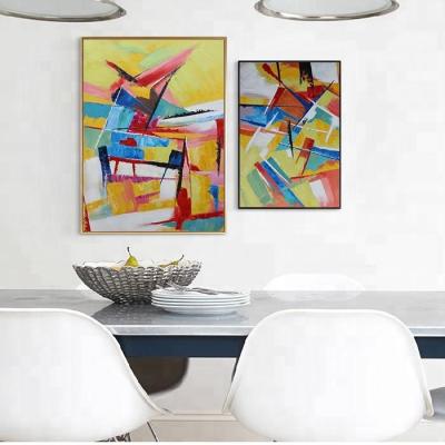 China Charming Abstract Canvas Illustration Design Geometry Nordic Abstract Painting Art for sale