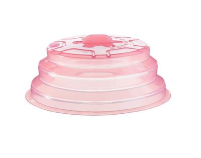 China Viable Safe Foldable Pot Cover Silicone Pot Cover Silicone Microwave Oven Cool Storage Cover for sale