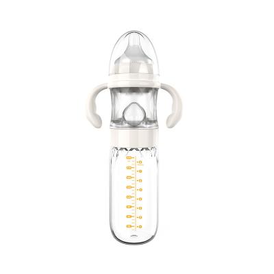 China Straight Milk Dispenser Formula Mixing Baby Bottle Medium Flow 8Oz 240ML for sale