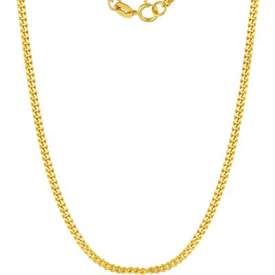 China Nickel Free Lead Free Most Popular Gold Cuban Chain Choker Necklace Gauge 60Mm Thin Gold Rope Chain for sale