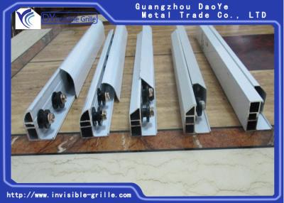 China Sturdiness Aluminium Rail Track For High Rise Building Invisible Grilles for sale