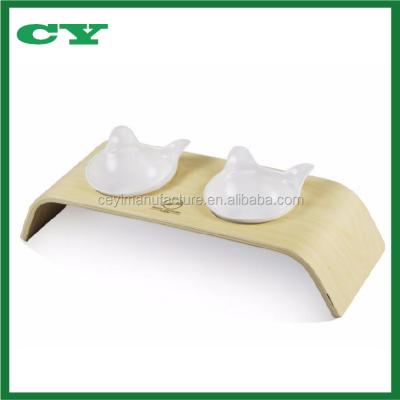 China Vivipet Vivipet Hot Sale Solid Wooden Pet Cat Bowl Stand for sale
