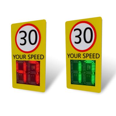 China Custom Text LPR Radar Speed System With Iron Material Traffic Speed Sign for sale
