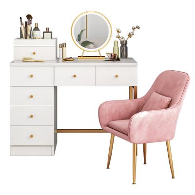 China Economical Dresser Table And Stool Set (Other) Adjustable French Bedroom Style New With Mirrored for sale