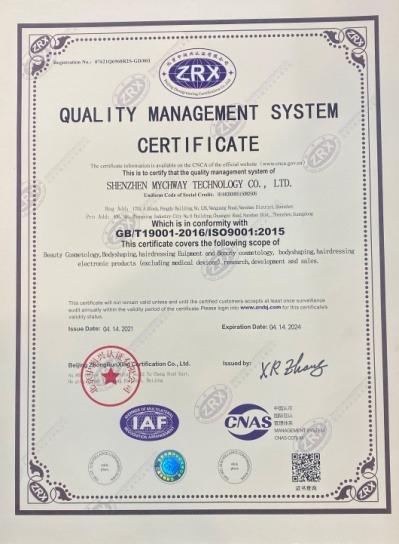ISO9001 - Shenzhen Mychway Technology Co., Limited