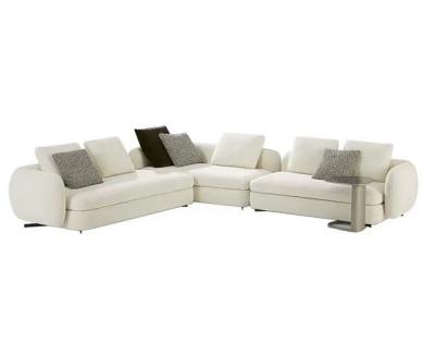 China Other Newest Italian Fabric Corner Shape Sectional Sofa Home Furniture Living Room Couch Boucle Fabric Chair Sofa Design for sale