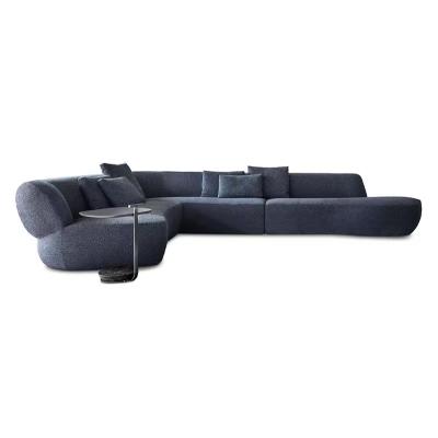 China Other French Designs Luxury Minimalist Elegant Furniture 8 Seater Convertible L Shape Sectional Fabric Sofa Living Room Set for sale