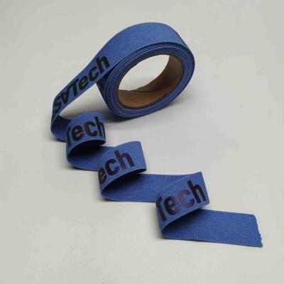 China Materiales de telas reflectoras elásticas tela de algodón azul reciclada para correa de bolso en venta