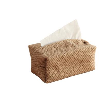 China Creative Tissue Box Car Storage Vintage Household Vintage Cotton Canvas Cloth Storage Cloth Cover for sale