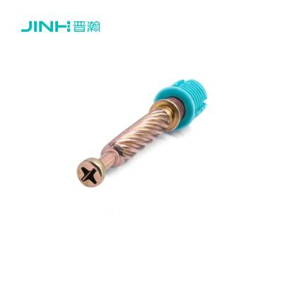 中国 JINHAN JH-2083 ミニフィックス スプレッディングボルト - 長さ40mm 冷間圧延炭素鋼 + ナイロンカムロックコネクタ、キャビネット、ワードローブ用テクスチャード仕上げ 販売のため
