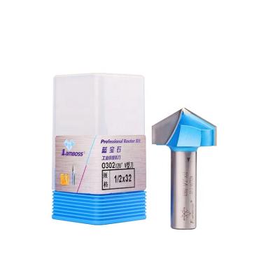 China Solid Carbide End Mill Milling Cutter Woodworking V Type CNC Bit. CNC Router Shank High Speed Straight Soft Flute Maker Edge for sale