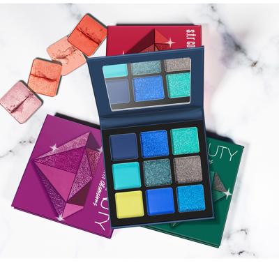 China EYE Shimmer Matte Cosmetic Makeup 9 Color Pigmented Eyeshadow Palette for sale