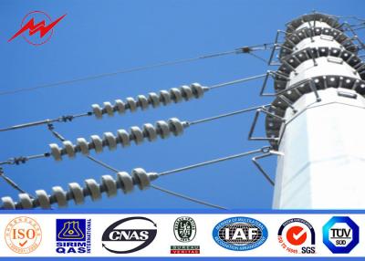 China Tapered Galvanized Steel Utility Pole AWS D1.1 Welding Standard 21m 1280kg Load Weight for sale