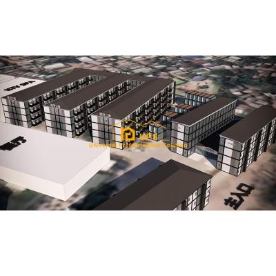 China Modern Fully Furnished Container Apartment House Kit Prefab 3 Bedrooms Prefab Homes in Algeria for sale