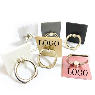 China Wholesale Custom Logo Adjustable 360 Degree Rotation ABS Finger Cell Phone Holder Classic Finger Ring Bracket Phone Holder Promotion Gift for sale