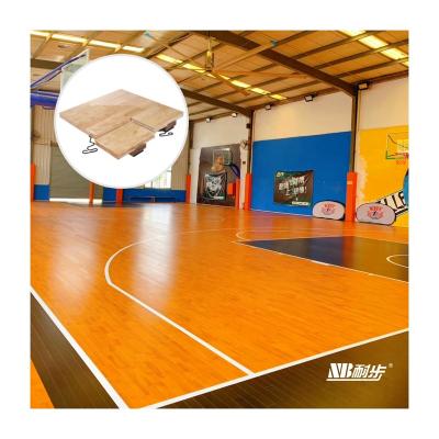 China Indoor Sports Court Flooring Wide Application Portable Sports Flooring 95 Wood Gloss Lacquered FIBA Maple Flooring for sale