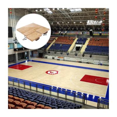 China Indoor Portable Wooden Sports Court Flooring FIBA Flooring 95 Lacquer Varnish Maple Flooring Basketball Court Flooring for sale