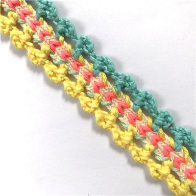 China Sustainable Fashion Hot Cotton Crocheted Embroidery Lace Trimmed Clothing Accessories for sale