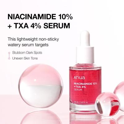 Китай 10% ниацинамида + 4% транэксамовой кислоты сыворотка гиперпигментации для чувствительной кожи Коррекция темных пятен 30 мл продается
