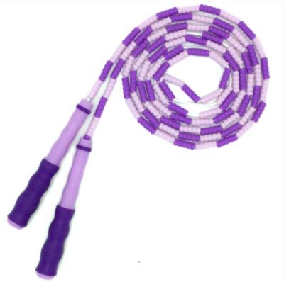 China Beaded Rope Fitness Customized Logo Tpu Speed Shatterproof Beaded Segmentation Jump Rope for sale