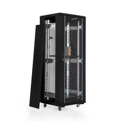 China Transparent Tempered Glass Front Door (metal Door Optional) TH-TD6632 rack server server data rack cabinet aluminum frame network cabinet 27u for sale