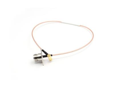 China Cable Assembly SMB Female Right Angle and N Female Flange with RG316 Cable, length 500mm for sale