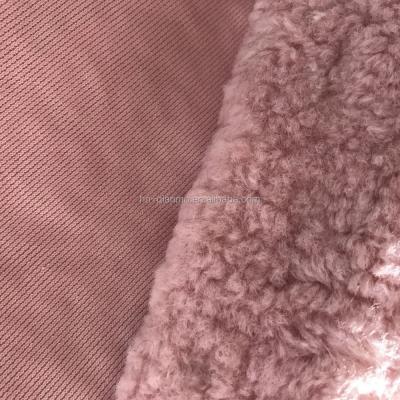 China Auto Upholstery Faux Mink Fur Coat Imitation Fabric Lambs Wool Faux Sheep Fur for sale