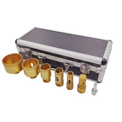 China M14 Diamond Core Drill Bit 7pcs set vacuum brazing porceline stone drilling for marble granite for sale
