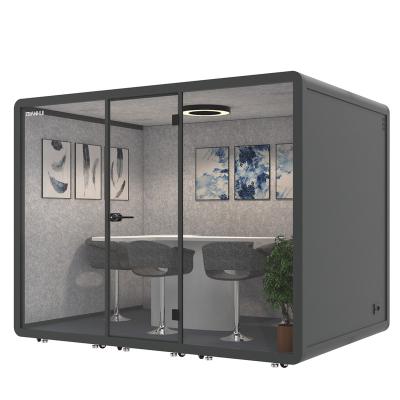 China Modern Portable Adjustable Desktop Soundproof Public Smoking Room Acoustic Smoking Phone Booth with USB Plug and Air Purification System for sale