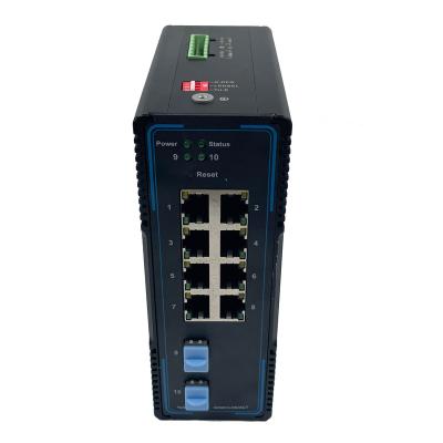 China LACP Unmanaged industrial switches 8 * 10/100/1000Base-T Ethernet Ports support POE 2 * 2500BASE-X for sale