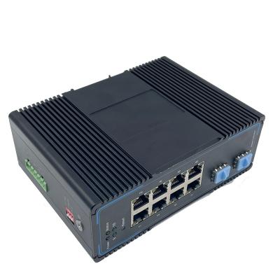 China LACP Unmanaged industrial switches 8 * 10/100/1000Base-T Ethernet Ports 2 * 10GBASE-X for sale