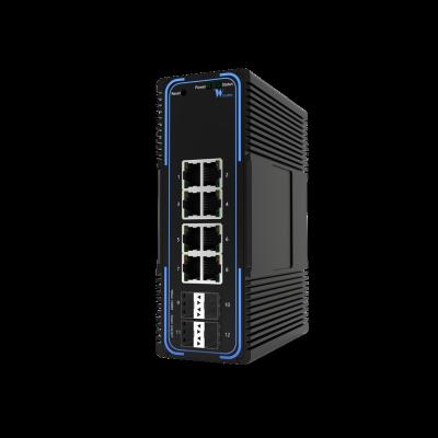 China LACP Managed industrial switches Layer 2 8 * 10/100/1000Base-T Ethernet Ports 4 * 1000BASE-X SFP for sale