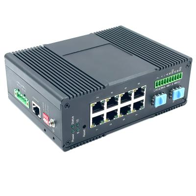 China LACP Managed 8 * 10/100/1000Base-T Ethernet Ports Serial port: 2*RS485 /2*RS232 DI/DO: 1*DIN 1*DOUT 2 * 1000BASE-X SFP for sale