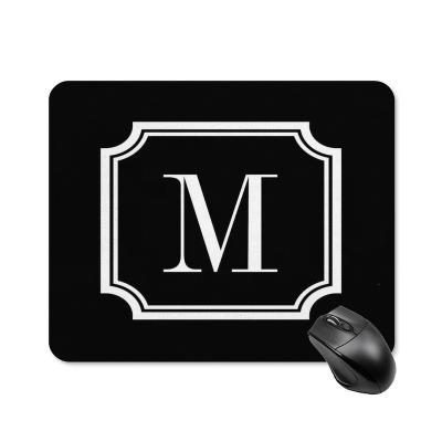 China Water Resistance Classy Custom Monogram Mouse Pad | Black and white for sale