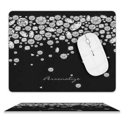 China Water resistance diamonds on black background mouse pad for sale