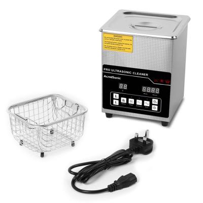 China SUS 304 Ultrasonic Cleaner 60W Power 2L Tank Volume Drain Valve 20-80℃ Temperature Range for sale