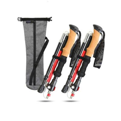 China Durable Ultralight custom Aluminum 7075 Hot Sale Adjustable Trekking Hiking Poles Walking Stick for sale
