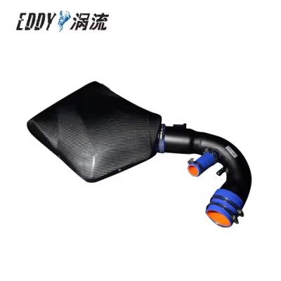 China Entrada de aire de fibra de carbono lavable reutilizable de alto flujo para Ford Mustang GT en venta