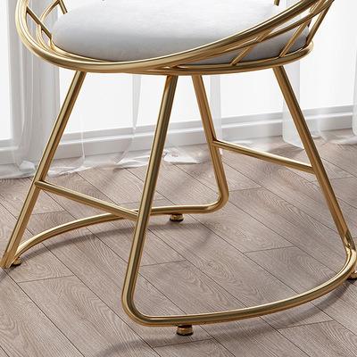 China Modern Nordic leather fabric sofa luxury living room bedroom dining chair minimalist dining furniture sofa chair metal chair for sale