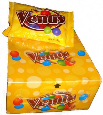 China Oem 50g Candy Coated Peanut Chocolate Cheap Price for sale