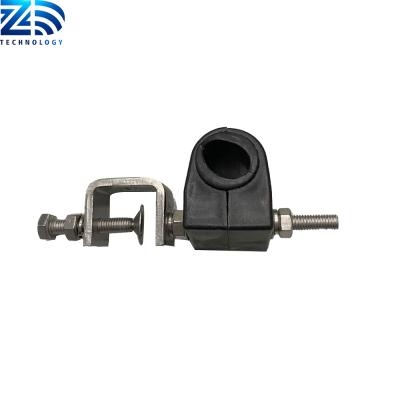 China High Speed S304 Steel Rubber Telecom Manifolds Clip-in Single Hole Click Radiating Clamp for sale