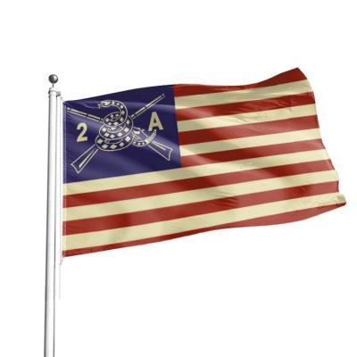 China 100% Flying 3x5ft Promotion USA 2nd Amendment Flag With Two Grommets for sale