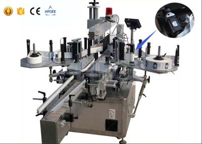 China Etiquetadora de la etiqueta engomada lateral doble, máquina redonda/del cuadrado de la botella de etiquetado en venta
