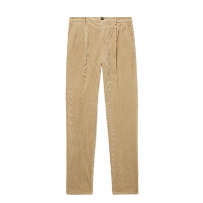 China Anti-Wrinkle Customized Soft Pleated Printed Cotton Corduroy Pants Winter Hot Sale Winter Soft Plus Size Men's Trousers for sale